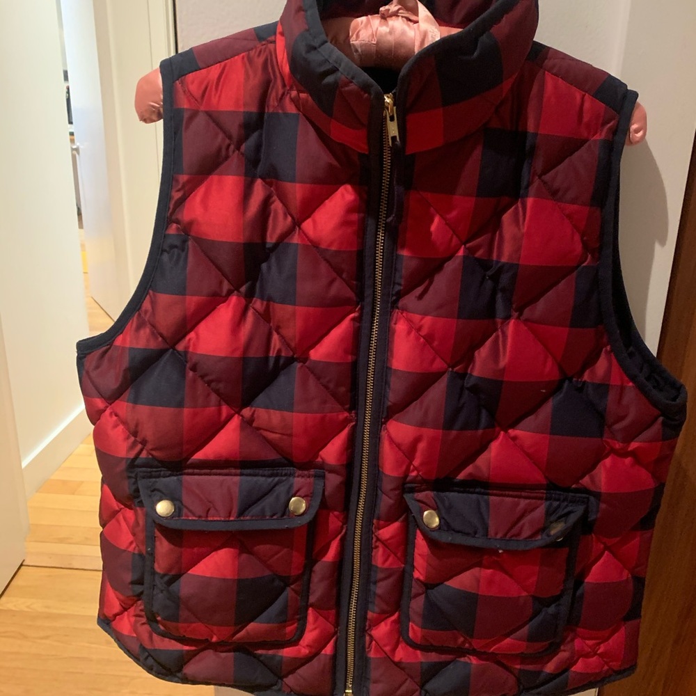 Jcrew buffalo plaid vest